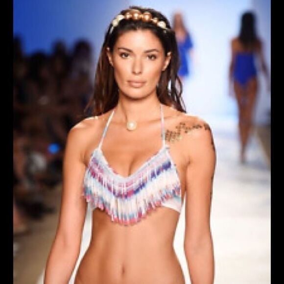 L*Space Mirage Audrey Fringe‎ Halter Top NWT - Picture 3 of 6